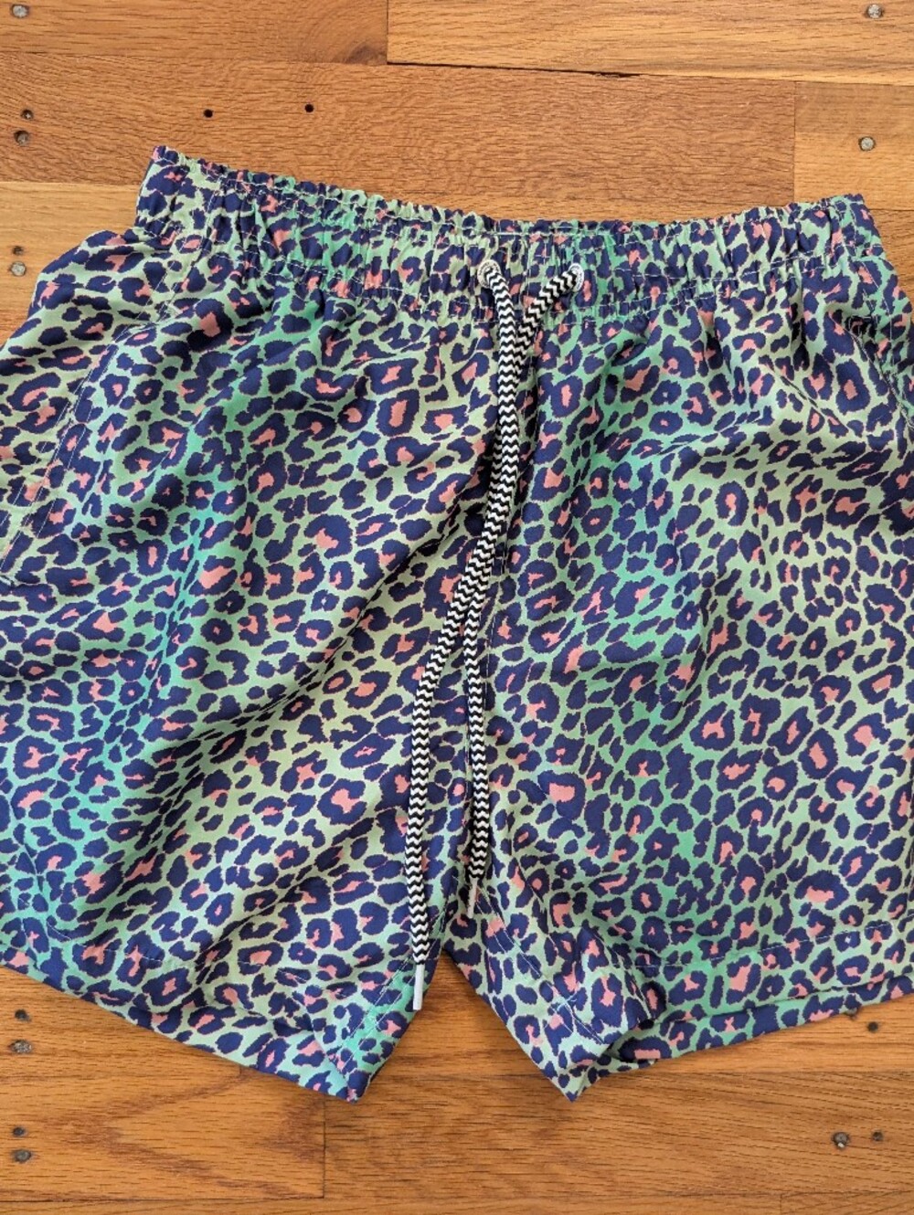 Boardies Men's Neon Leopard Print Swim Trunks